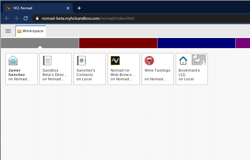 La BETA de HCL Nomad Web ejecutada desde el navegador