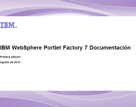  <br /> IBM Websphere Portlet Factory 7 Documentación