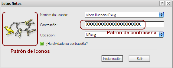 Lotus Notes: Mecanismo anti-imitaciones del cuadro de diálogo