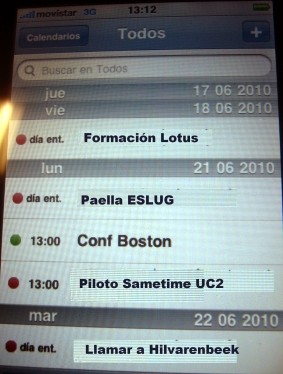 Lotus Traveler en el iPhone OS4
