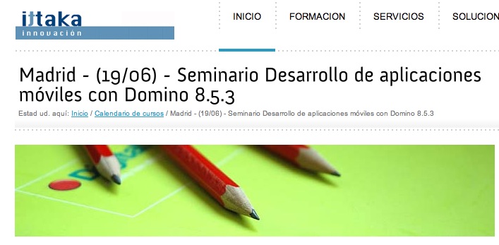 Image:Seminario Desarrollo de aplicaciones móviles con Domino 8.5.3