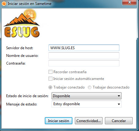 Image:SLUG Brand para el cliente Sametime 8.5.2