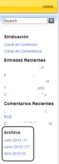 Traducción de la plantilla IBM DominoBlog Template