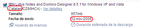 Lotus Notes/Domino 8.5.1. disponible en castellano y catalán