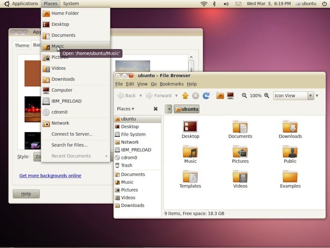 Image:Ubuntu’s New Look, a Pale Imitation of Mac OS X?