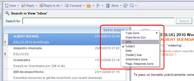 Image:Lotus Notes 8.5.2 recordatorio novedades