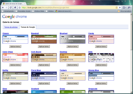 Temas de Google para Chrome