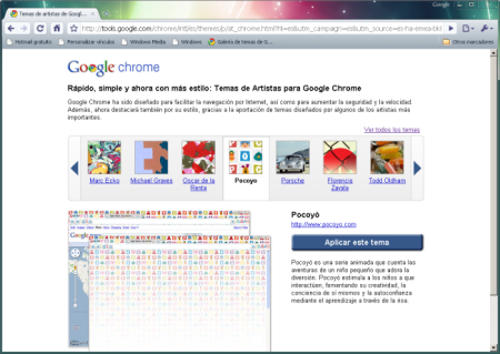 Temas Pocoyó para Chrome