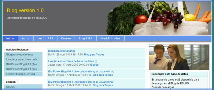 Image:Vegetable Blog is running