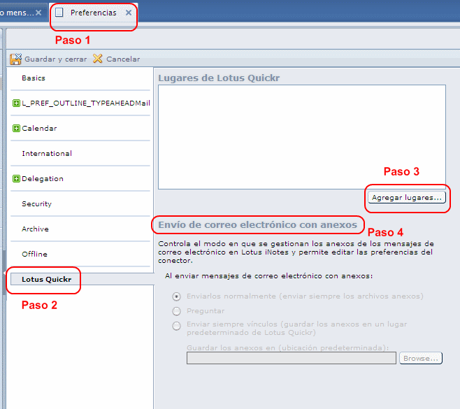 Integrando Espacios de Trabajo de Lotus Quickr