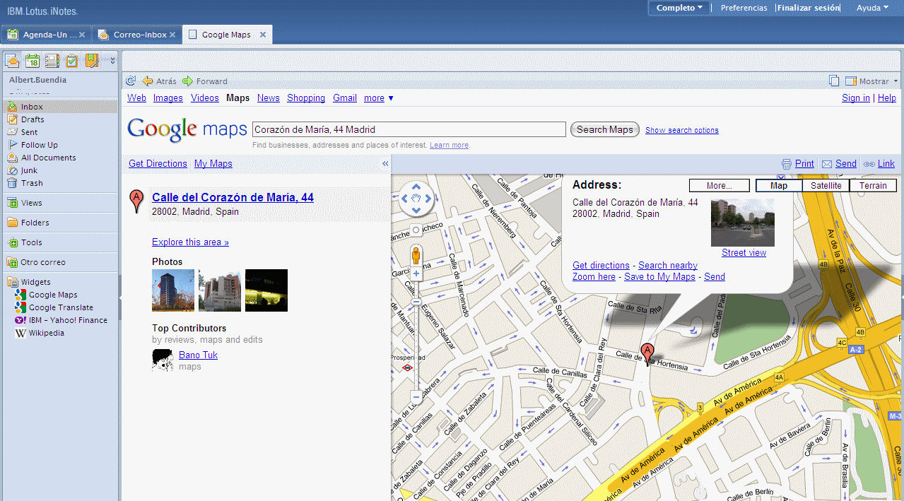 Widget de Google Maps